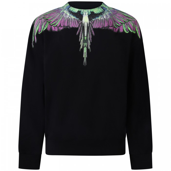 Felpa nera con stampa  per donna Felpa nera con stampa  per donna