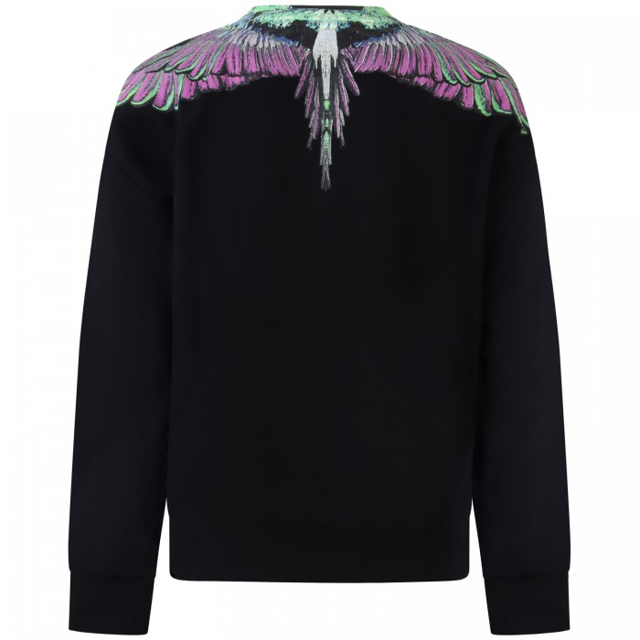 Felpa nera con stampa  per donna Felpa nera con stampa  per donna