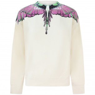 Felpa panna con stampa  per...