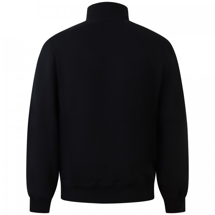 Felpa con zip  nera per uomo