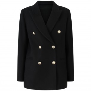 Cappotto corto nero per donna 2