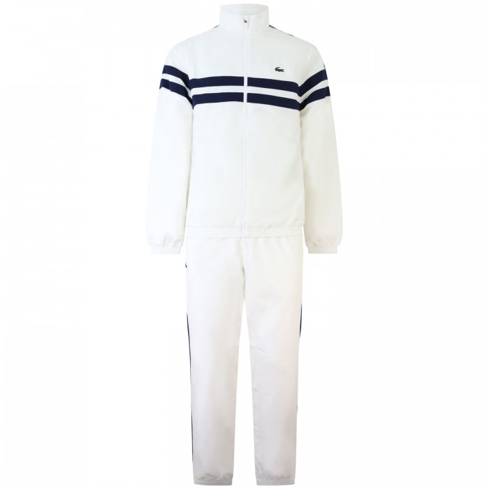 Completo tuta bianca e verde con zip...