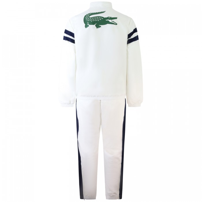 Completo tuta bianca e verde con zip...