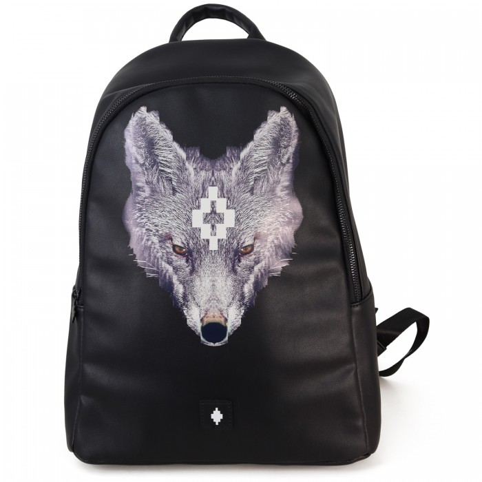 Zaino nero in ecopelle per uomo