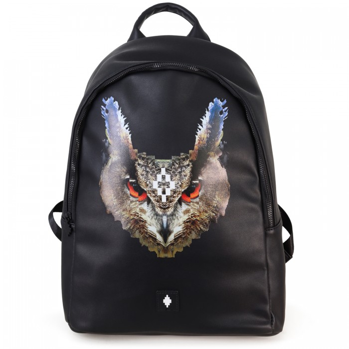 Zaino nero in ecopelle per uomo