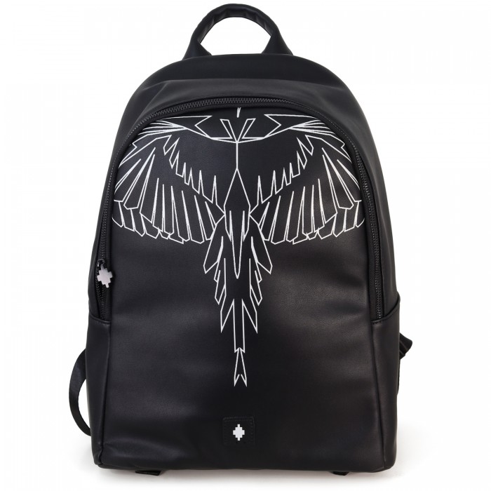 Zaino nero in ecopelle per uomo