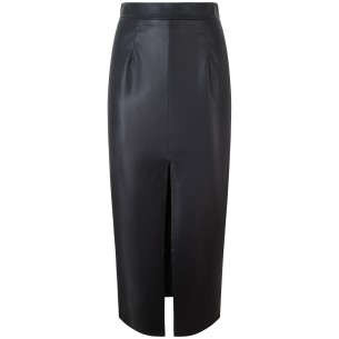 Gonna nera in ecopelle...