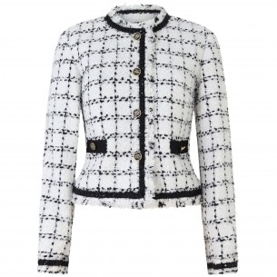 Giacca boucle bianca per donna