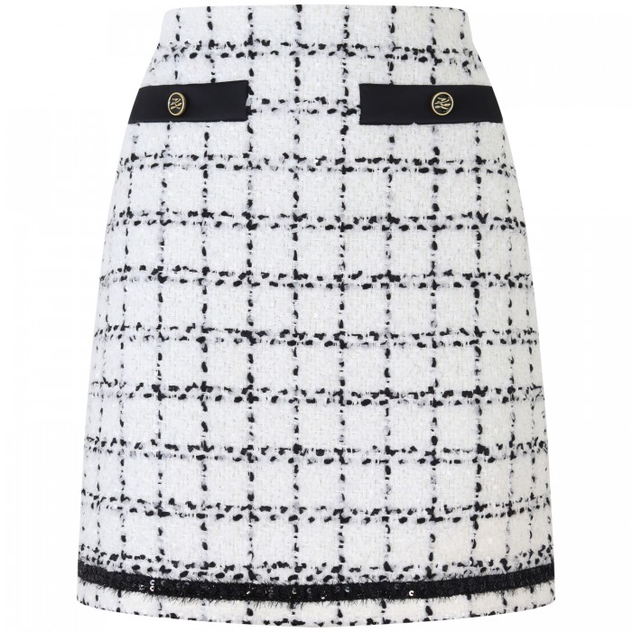 Gonna boucle bianca per donna Gonna boucle bianca per donna