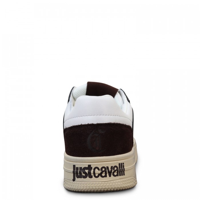 Sneakers bianca-marrone per uomo