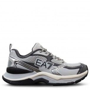 Sneakers grigie con logo...