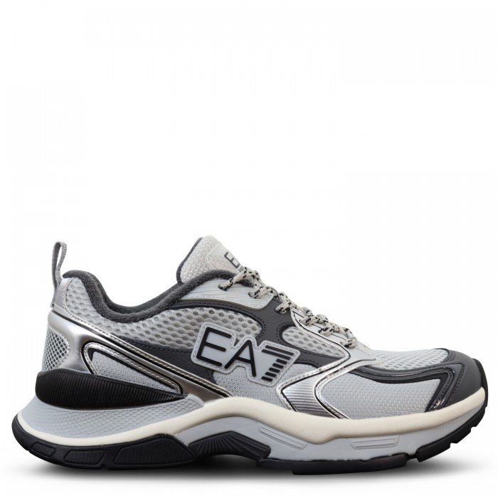 Sneakers grigie con logo per uomo