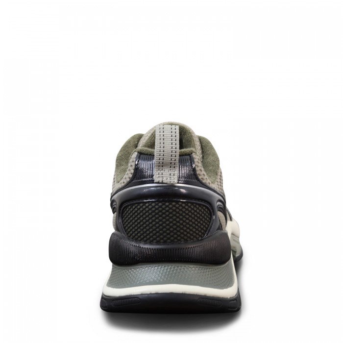 Sneakers verdi con logo per uomo