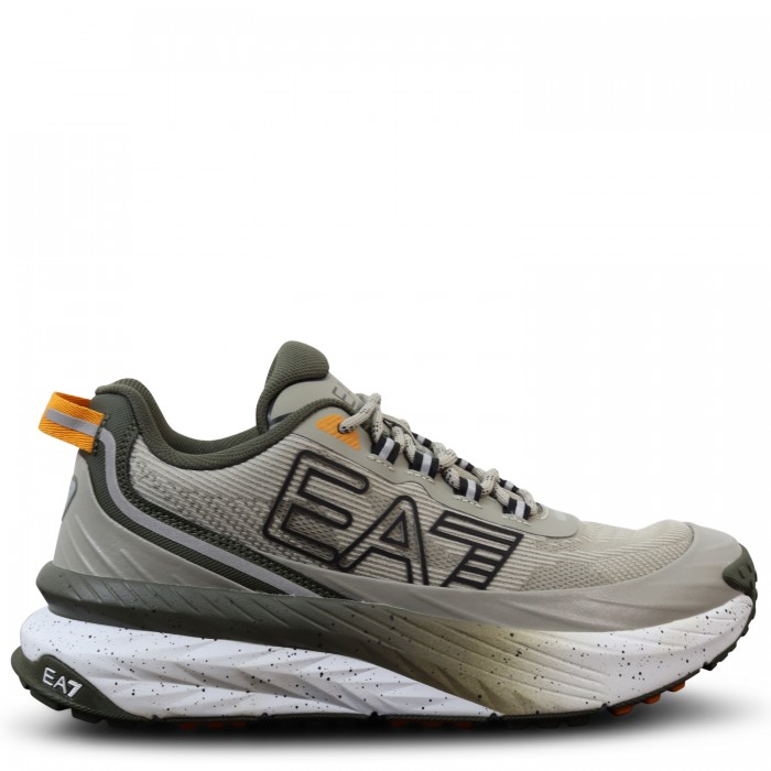 Sneakers verdi con logo per uomo