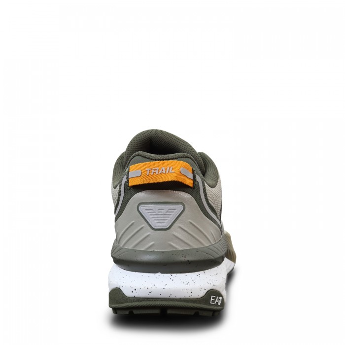 Sneakers verdi con logo per uomo