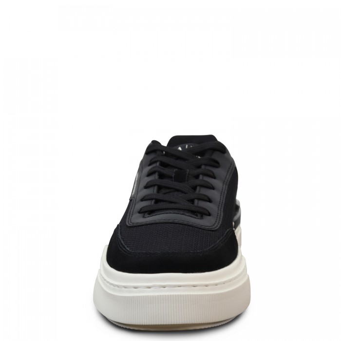 Sneakers nere con mini logo per uomo