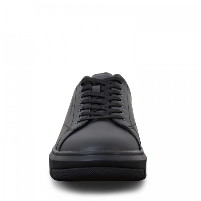 Sneakers nera con mini logo per uomo