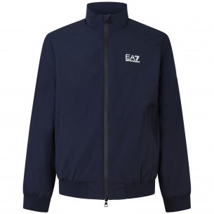 Giubbotto blu con mini logo...
