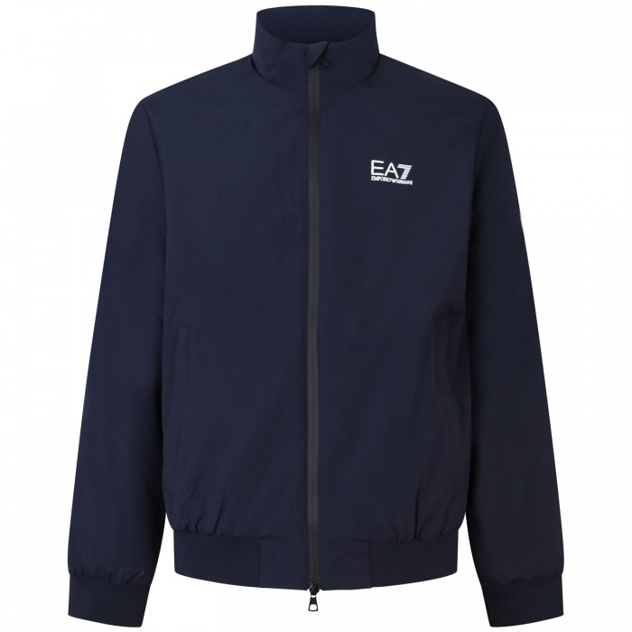 Giubbotto blu con mini logo per uomo