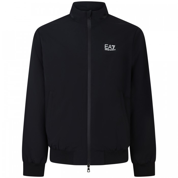 Giubbotto nero con mini logo per uomo