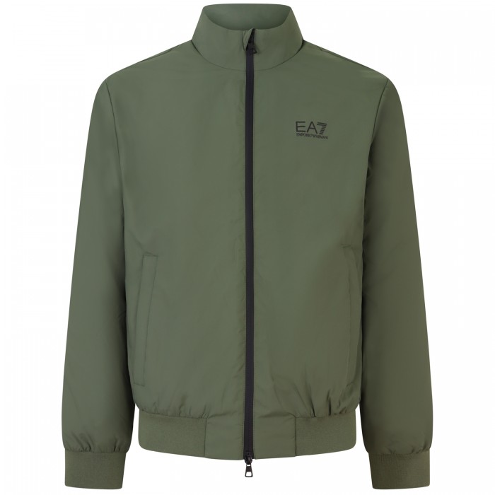 Giubbotto verde con mini logo per uomo