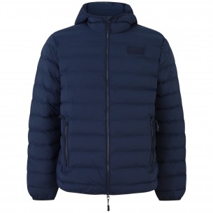 Piumino blu con mini logo...