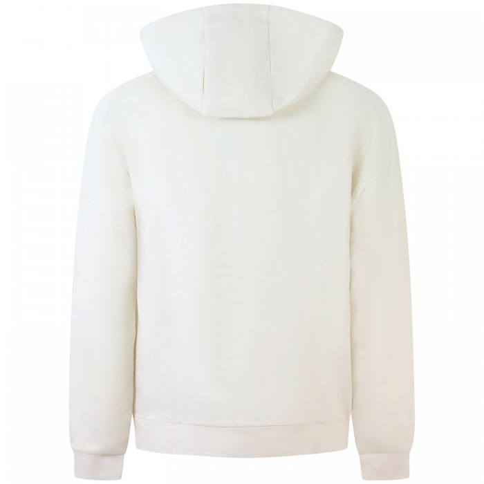 Felpa avorio con logo per uomo