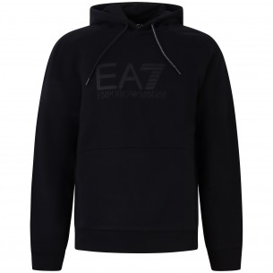 Felpa nera con logo per uomo