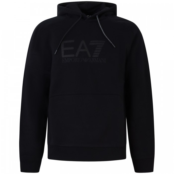 Felpa nera con logo per uomo