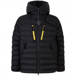 Piumino nero con logo per uomo