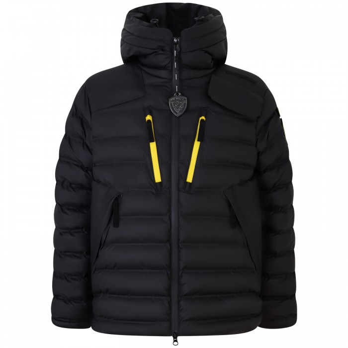 Piumino nero con logo per uomo