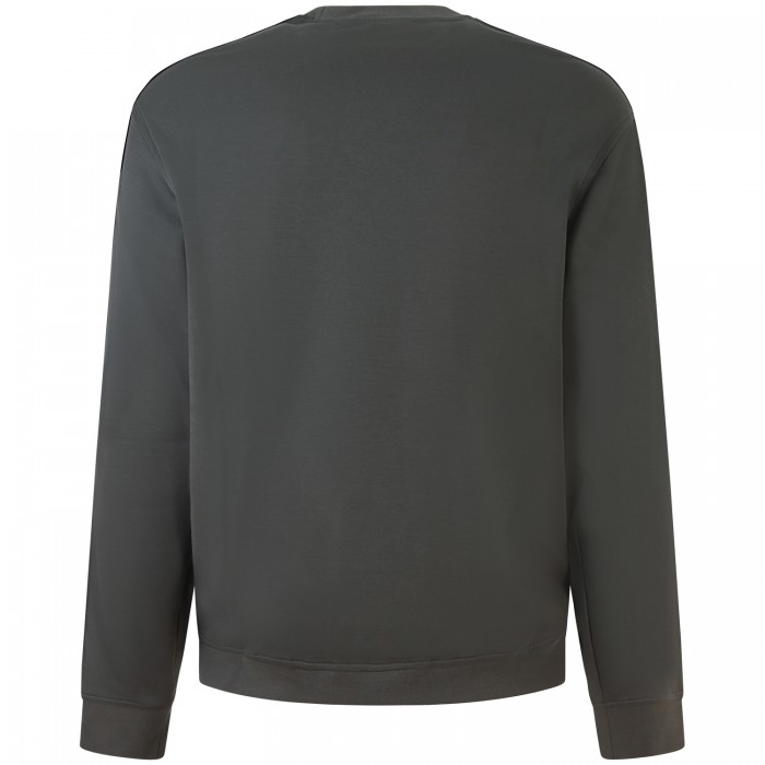 Felpa verde con bande logate per uomo