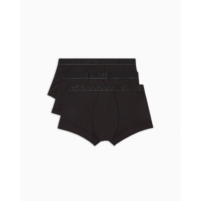 3-pack boxer nero con logo per uomo