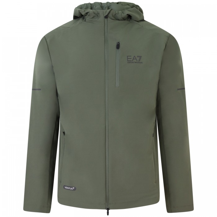 Felpa verde con cappuccio per uomo