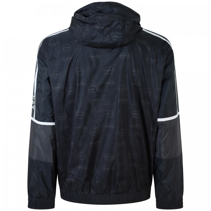 Felpa nera con logo per uomo