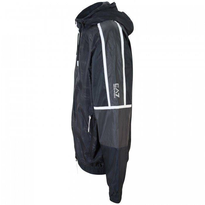 Felpa nera con logo per uomo