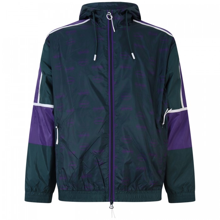 Felpa verde con logo per uomo