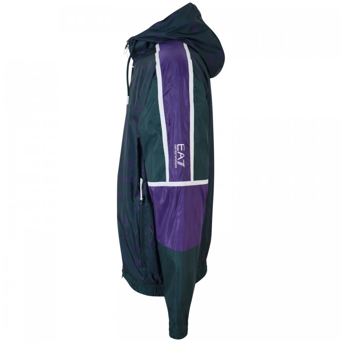 Felpa verde con logo per uomo