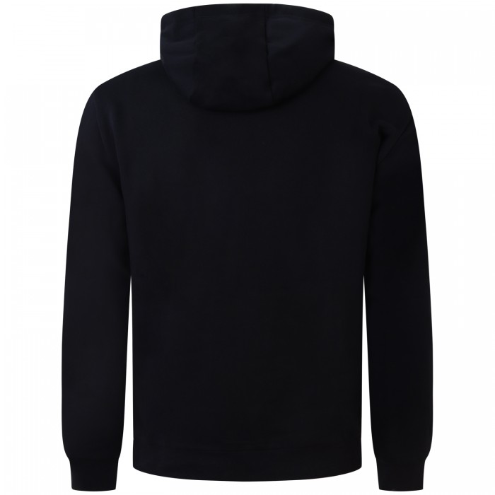 Felpa nera con mini logo per uomo