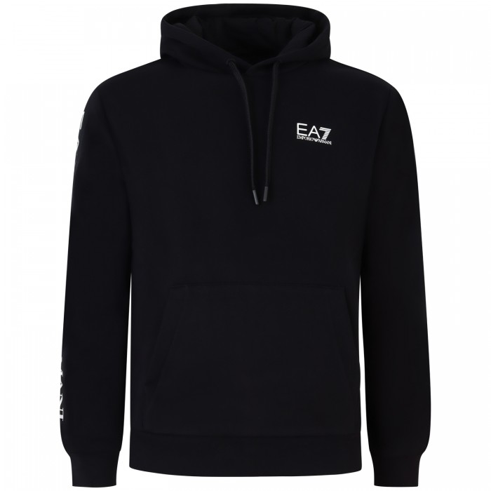 Felpa nera con mini logo per uomo
