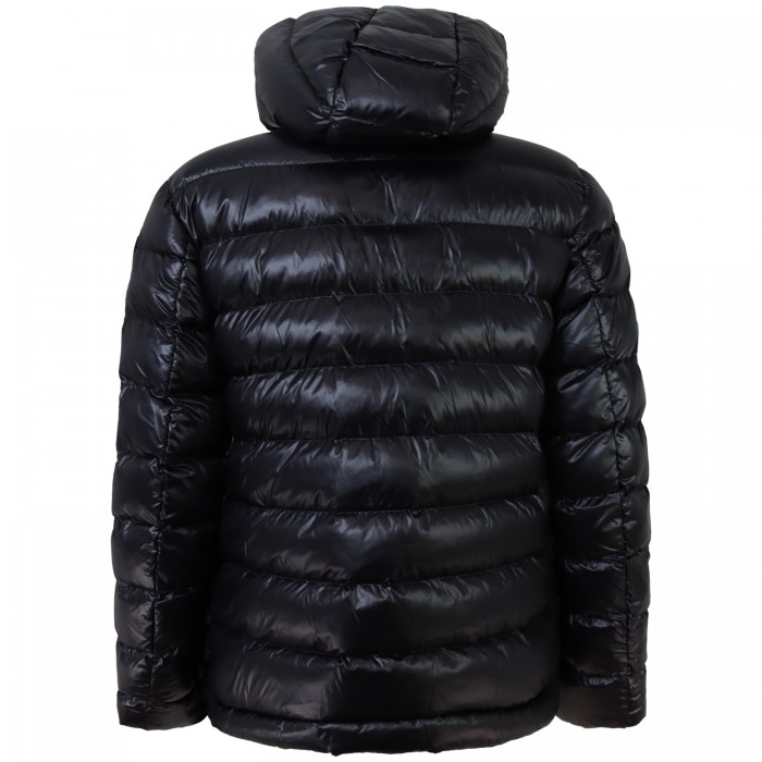 Piumino nero con logo per uomo