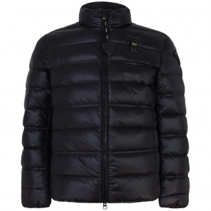 Piumino nero con logo per uomo