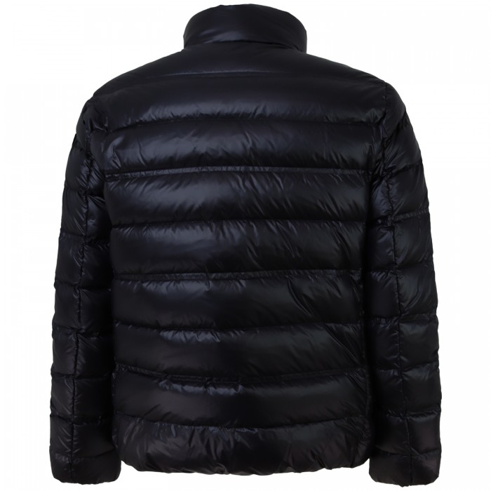 Piumino nero con logo per uomo