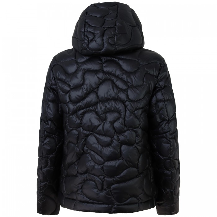 Piumino nero con logo per uomo