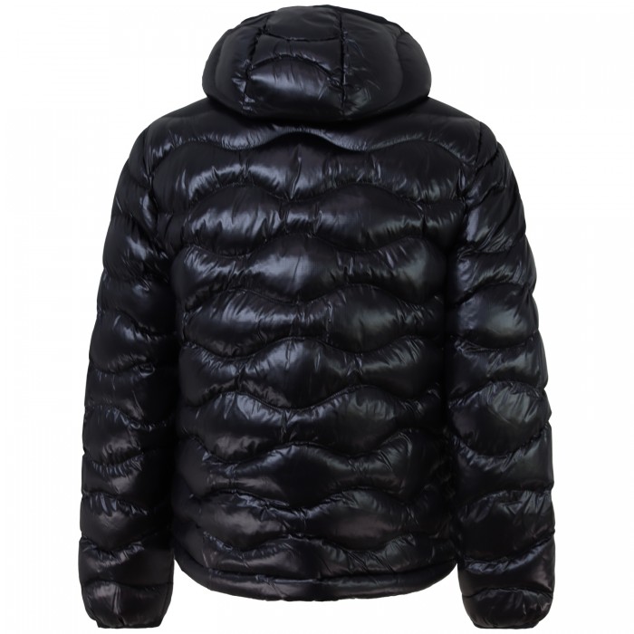 Piumino nero con logo per uomo