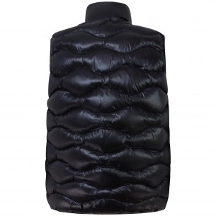 Gilet nero con logo per uomo 2