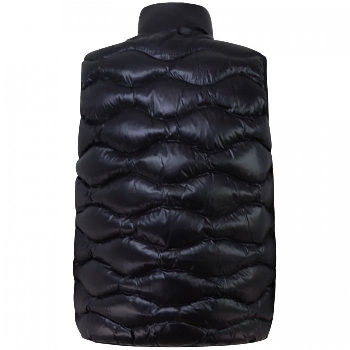Gilet nero con logo per uomo