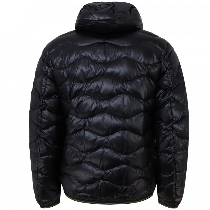 Piumino nero con logo per uomo Piumino nero con logo per uomo