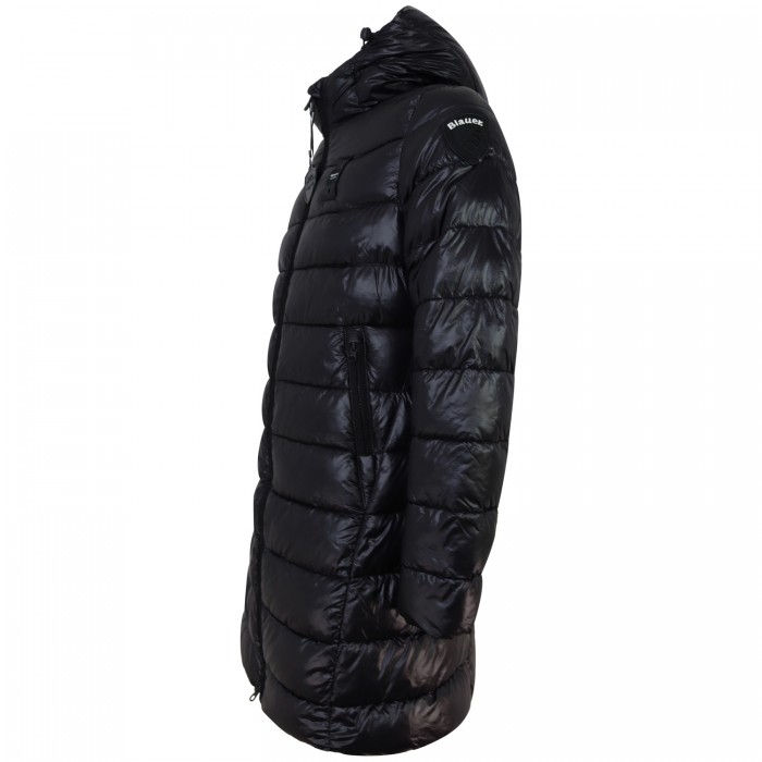 Piumino nero lungo per donna