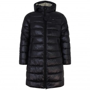 Piumino nero lungo per donna